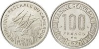 Cameroon 100 Francs Coin, Paris, Nickel, KM:E13 -