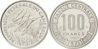 Cameroon 100 Francs Coin, Paris, Nickel, KM:E13 -