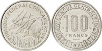 Cameroon 100 Francs Coin, Paris, Nickel, KM:E13 -