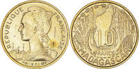 Madagascar 10 Francs Coin, Paris, ESSAI, Aluminum-Bronze -