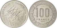 Cameroon 100 Francs Coin, Paris, Nickel, KM:E16 -