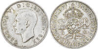 Great Britain Florin, Two Shillings Coin, George VI, Silver -