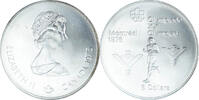 Canada 5 Dollars Coin, Elizabeth II, Marathon, Silver, KM:98 -