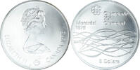 Canada 5 Dollars Coin, Elizabeth II, Swimming, Silver, KM:100 -
