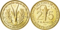 West African States 25 Francs Coin, Aluminum-Bronze, KM:E5 -