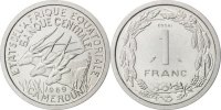 EQUATORIAL AFRICAN STATES Franc Coin, Paris, Aluminium, KM:E7 -