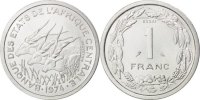 Central African States Franc Coin, Paris, Aluminum, KM:E2 -
