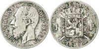 Belgium Franc Coin, Leopold II, Silver, KM:29.1 -