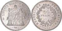 France 50 Francs Coin, Hercule, Avers 20 francs, Silver -