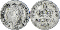 France 20 Centimes Coin, Napoleon III, Paris, Silver -