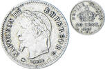 France 20 Centimes Coin, Napoleon III, Strasbourg, Silver -