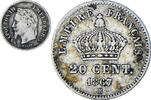 France 20 Centimes Coin, Napoleon III, Strasbourg, Silver -