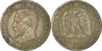 France 5 Centimes Coin, Napoleon III, Napoléon III, Marseille -