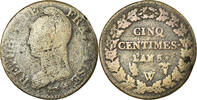 France 5 Centimes Coin, Dupré, Lille, Bronze, KM:640.11 -