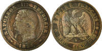 France 2 Centimes Coin, Napoleon III, Napoléon III, Lyon -