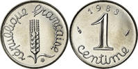France Centime Coin, Épi, Paris, Stainless Steel, KM:928 -