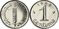 France Centime Coin, Épi, Paris, Stainless Steel, KM:928 -