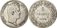 France 5 Francs Coin, Louis-Philippe, Paris, Silver, KM:738 -