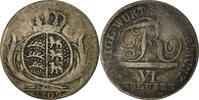 German States 6 Kreuzer Coin, WURTTEMBERG, Friedrich I -