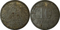 GERMANY - EMPIRE 10 Pfennig Coin, Berlin, error die break -