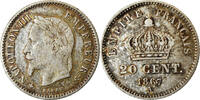 France 20 Centimes Coin, Napoleon III, Napoléon III, Paris -