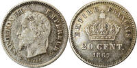 France 20 Centimes Coin, Napoleon III, Napoléon III, Strasbourg -