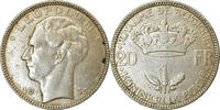 Belgium 20 Francs, 20 Frank Coin, Silver, KM:105 -
