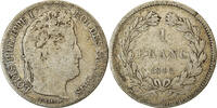 France Franc Coin, Louis-Philippe, 1946, Rouen, Silver, KM:748.2 -