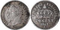 France 20 Centimes Coin, Napoleon III, Napoléon III, Paris -