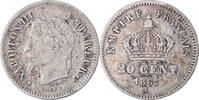 France 20 Centimes Coin, Napoleon III, Napoléon III, Paris -