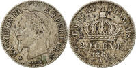 France 20 Centimes Coin, Napoleon III, Napoléon III, Paris -