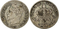 France 20 Centimes Coin, Napoleon III, Napoléon III, Bordeaux -