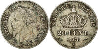 France 20 Centimes Coin, Napoleon III, Napoléon III, Bordeaux -