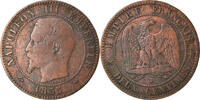 France 2 Centimes Coin, Napoleon III, Napoléon III, Rouen -