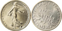 France Franc Coin, Semeuse, Paris, Nickel, KM:925.1 -