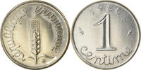 France Centime Coin, Épi, Paris, Stainless Steel, KM:928 -