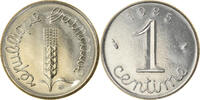 France Centime Coin, Épi, Paris, Stainless Steel, KM:928 -