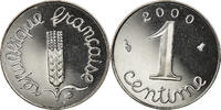 France Centime Coin, Épi, Paris, BE, Stainless Steel, KM:928 -