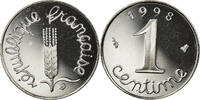 France Centime Coin, Épi, Paris, Proof, Stainless Steel -