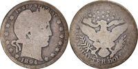 United States Quarter Coin, Barber Quarter, U.S. Mint, New Orleans -