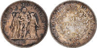 France 50 Francs Coin, Hercule, Hybrid issue, Silver -