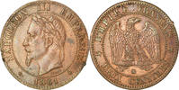 France 2 Centimes Coin, Napoleon III, Napoléon III, Strasbourg -