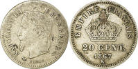 France 20 Centimes Coin, Napoleon III, Napoléon III, Bordeaux -