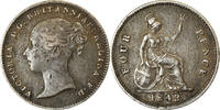 Great Britain 4 Pence, Groat Coin, Victoria, Silver, KM:731.1 -
