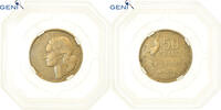 France 50 Francs Coin, Guiraud, Paris, GENI, AU50 -