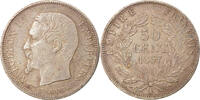 France 50 Centimes Coin, Napoleon III, Napoléon III, Paris -