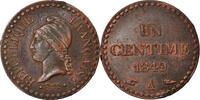 France Centime Coin, Dupré, Paris, Bronze, KM:754 -