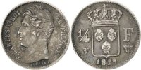 France 1/4 Franc Coin, Charles X, Lille, Silver, KM:722.12 -