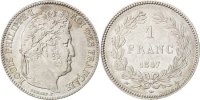 France Franc Coin, Louis-Philippe, Paris, Silver, KM:748.1 -