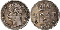 France 1/4 Franc Coin, Charles X, Paris, Silver, KM:722.1 -